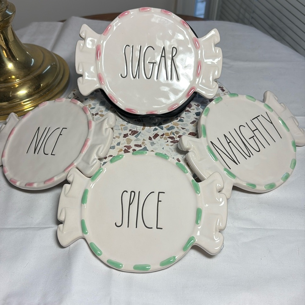 Rae Dunn Christmas coasters